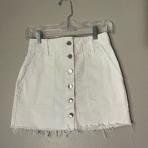 White jean skirt